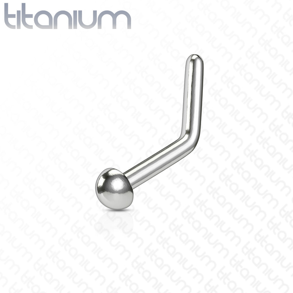 10pcs Implant Grade Titanium Dome, Ball or Spike L-Bend Nose Ring Studs Screws