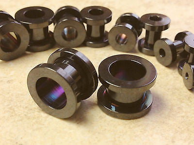 12pc Black Screw Fit Tunnels