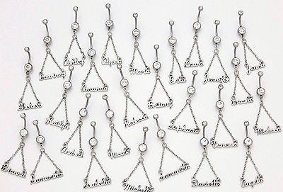 10pcs Name Dangle Mix Belly Rings Navel Naval