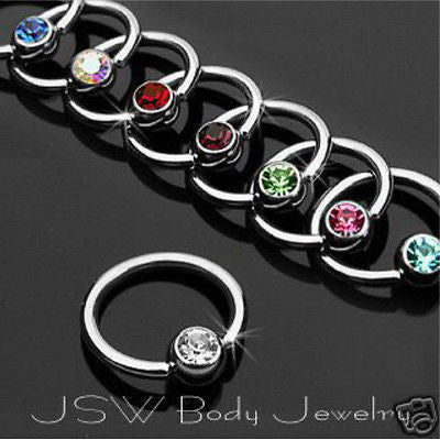 16pcs Gem Captive Bead Rings CBR's