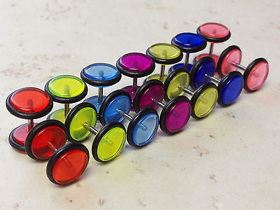 14pcs UV Acrylic Faux Cheater Plugs