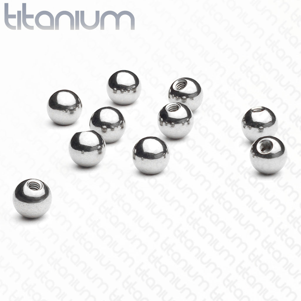 10pk Replacement Threaded Grade 23 Titanium Balls