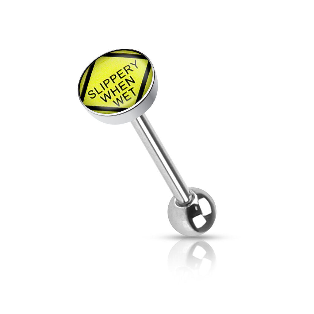 1pc Dome Logo Tongue Ring