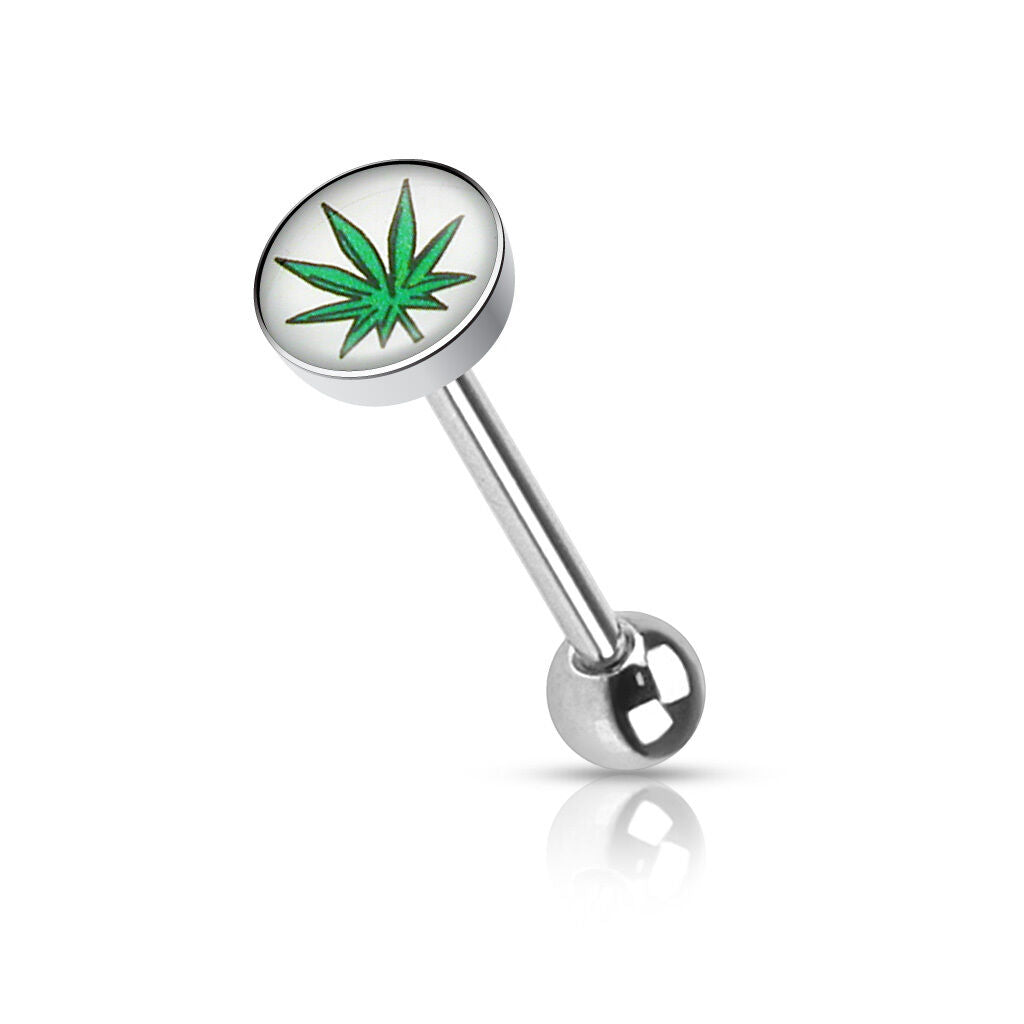 1pc Dome Logo Tongue Ring