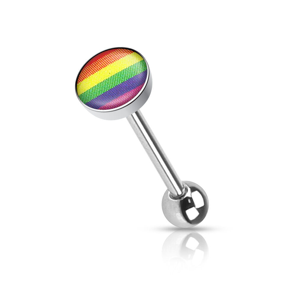 1pc Dome Logo Tongue Ring