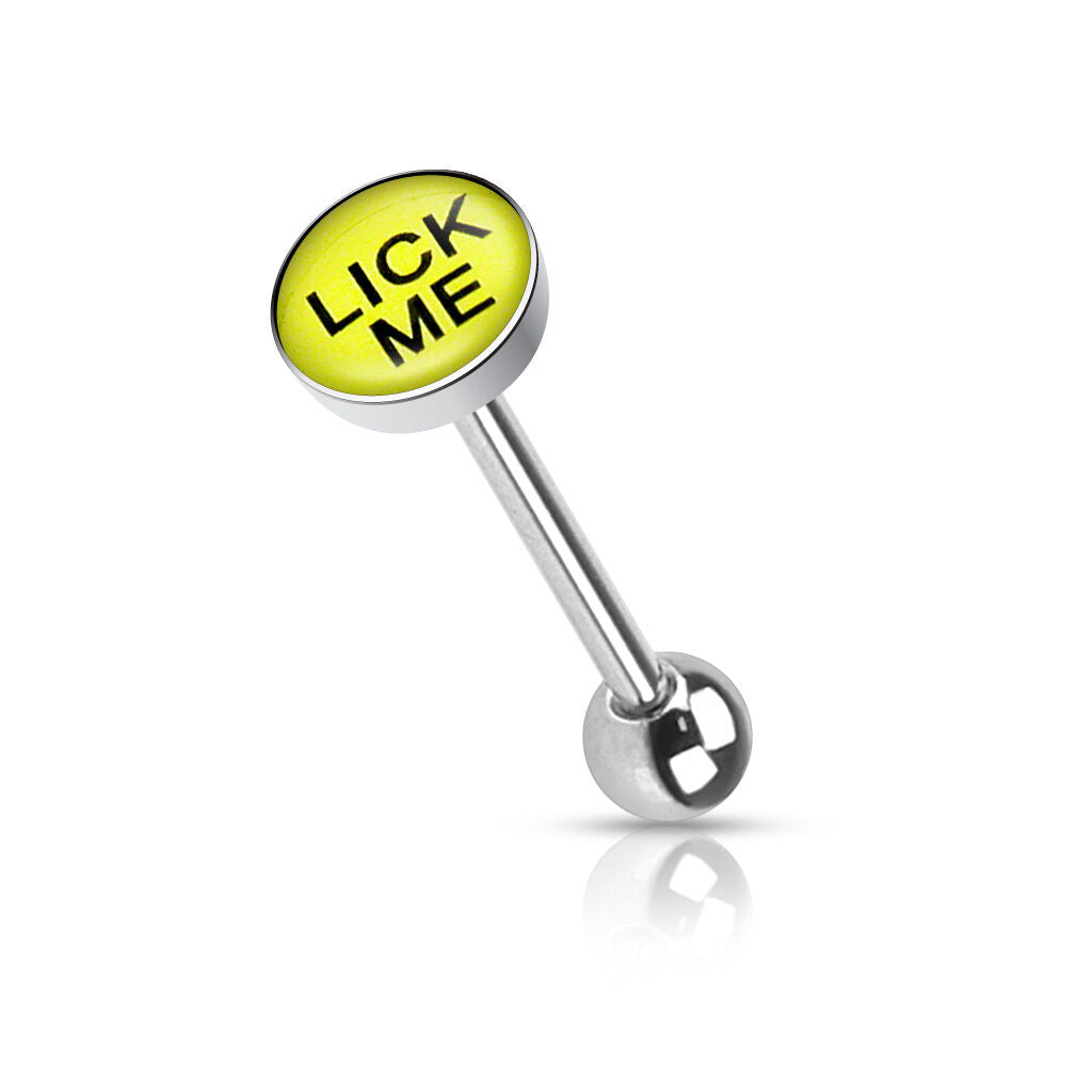 1pc Dome Logo Tongue Ring