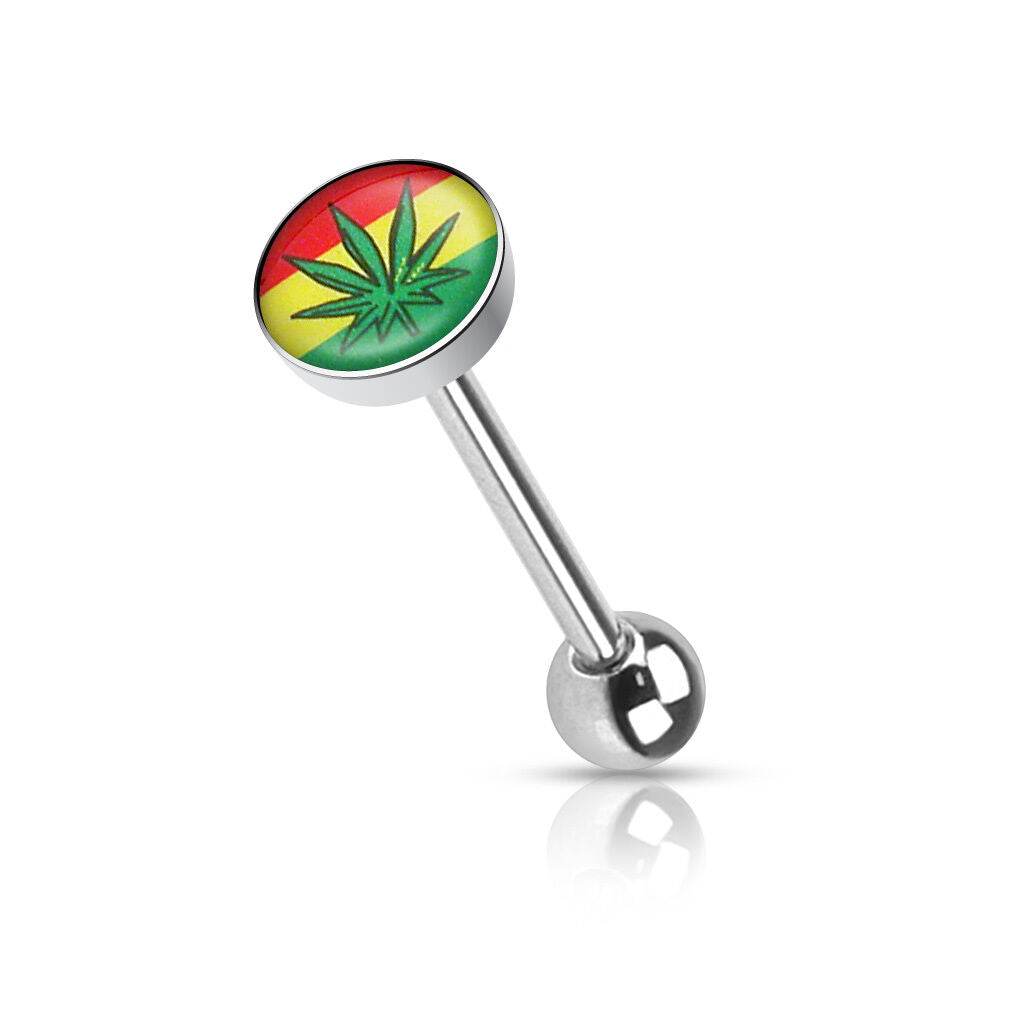 1pc Dome Logo Tongue Ring