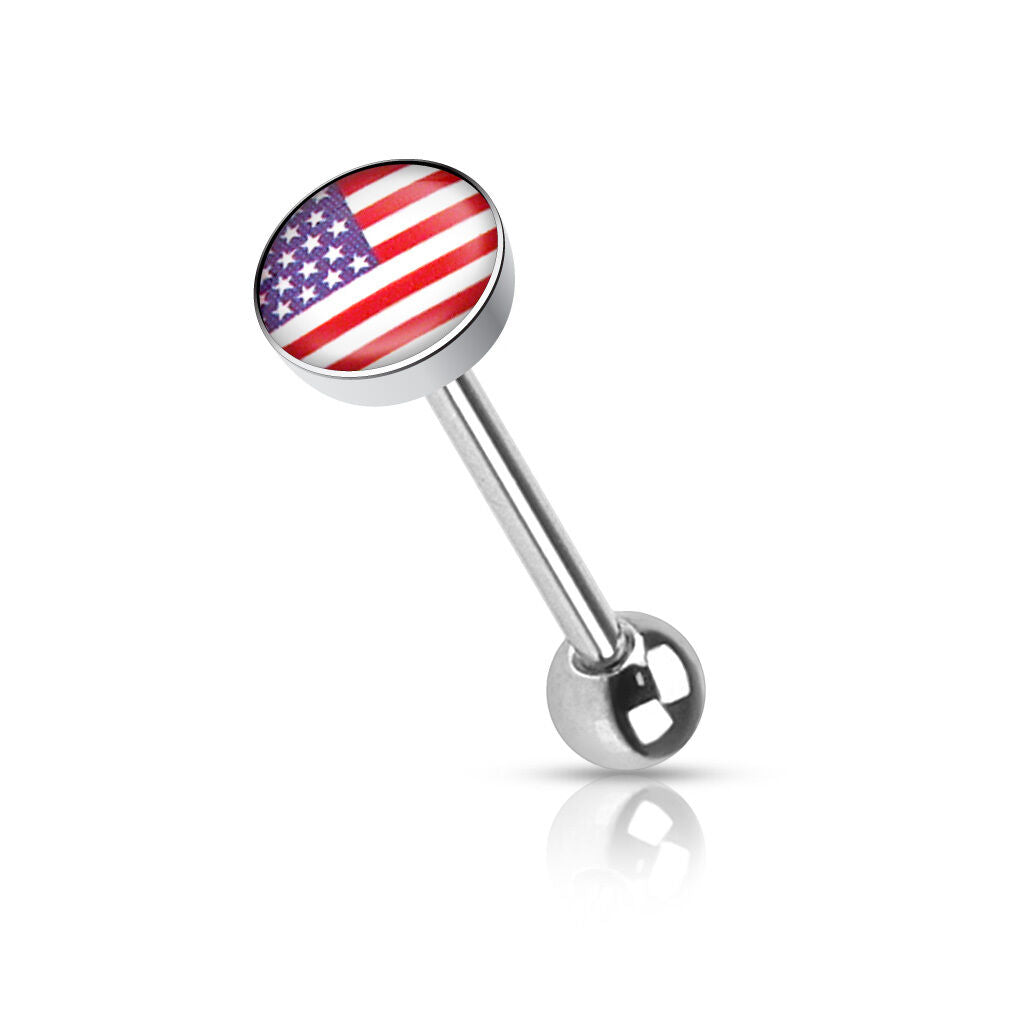 1pc Dome Logo Tongue Ring