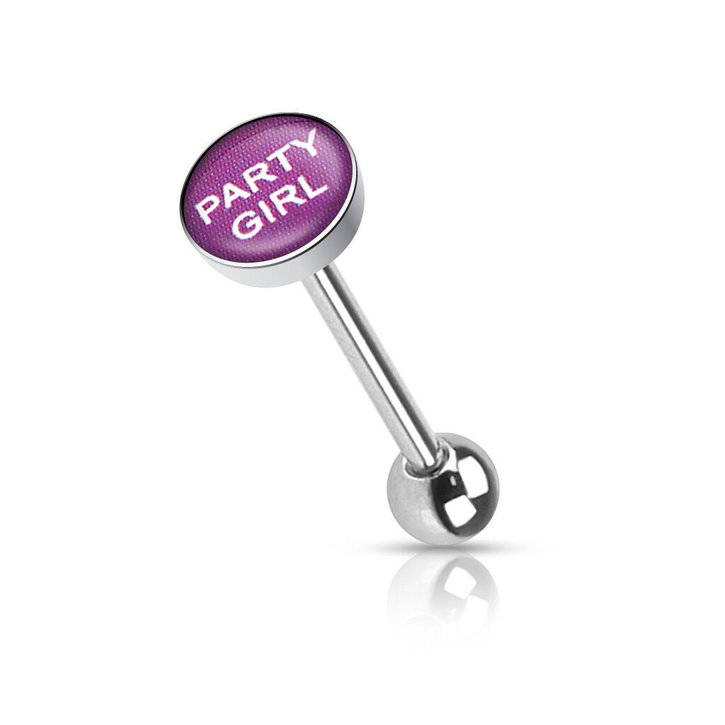 1pc Dome Logo Tongue Ring