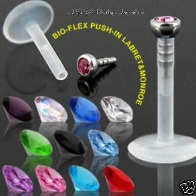 12pcs Flexible PTFE Labrets Monroes 16g
