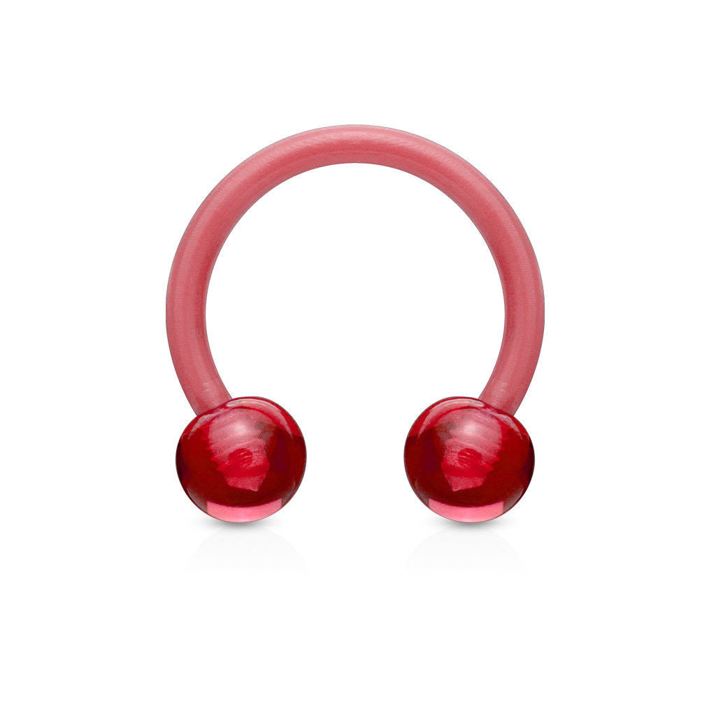 PAIR Flexible Circular Barbells Horseshoe Septum Eyebrow Nipple Tragus Rings