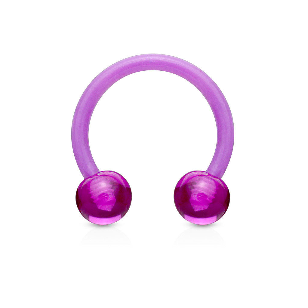 PAIR Flexible Circular Barbells Horseshoe Septum Eyebrow Nipple Tragus Rings