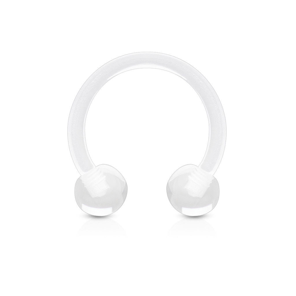 PAIR Flexible Circular Barbells Horseshoe Septum Eyebrow Nipple Tragus Rings