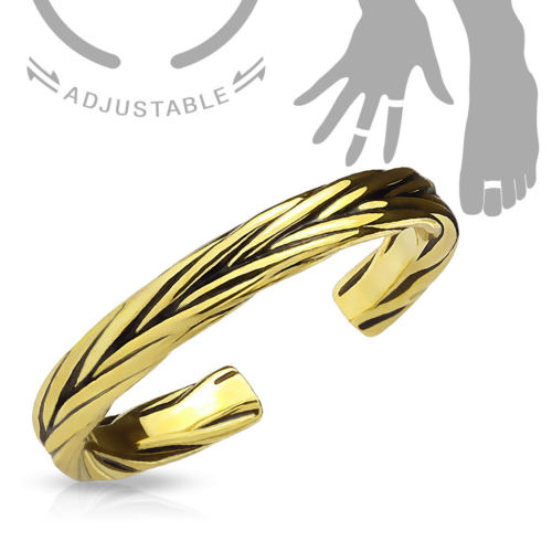 Braided Design Adjustable Mid Ring / Toe Ring
