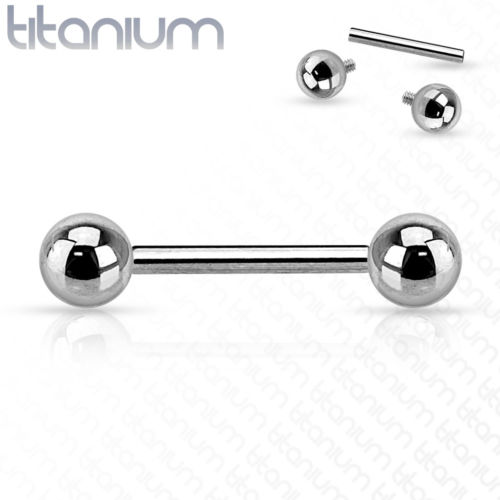 1pc Internally Threaded Titanium Barbells Tongue / Nipple Ring