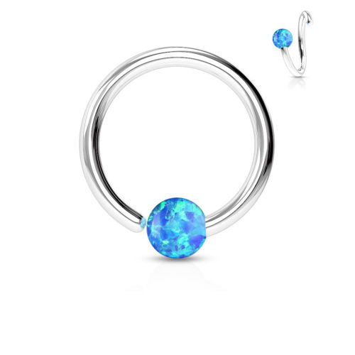 1pc Fixed Opal Captive Bead Ring