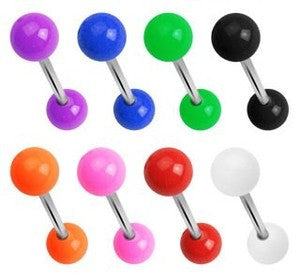 27pcs Solid Colors UV Tongue Rings