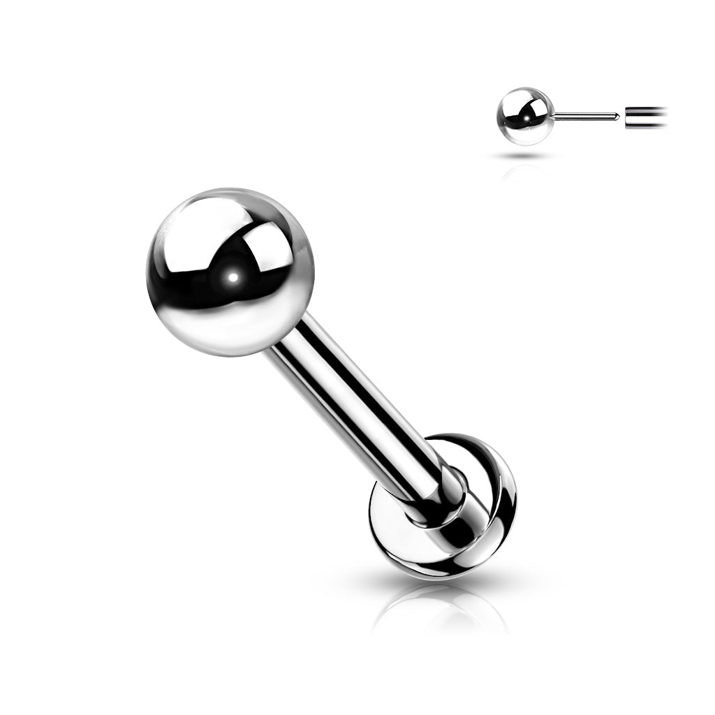 1pc Titanium Push In Ball Labret Threadless Stud Lip Ring Helix Ear Cartilage