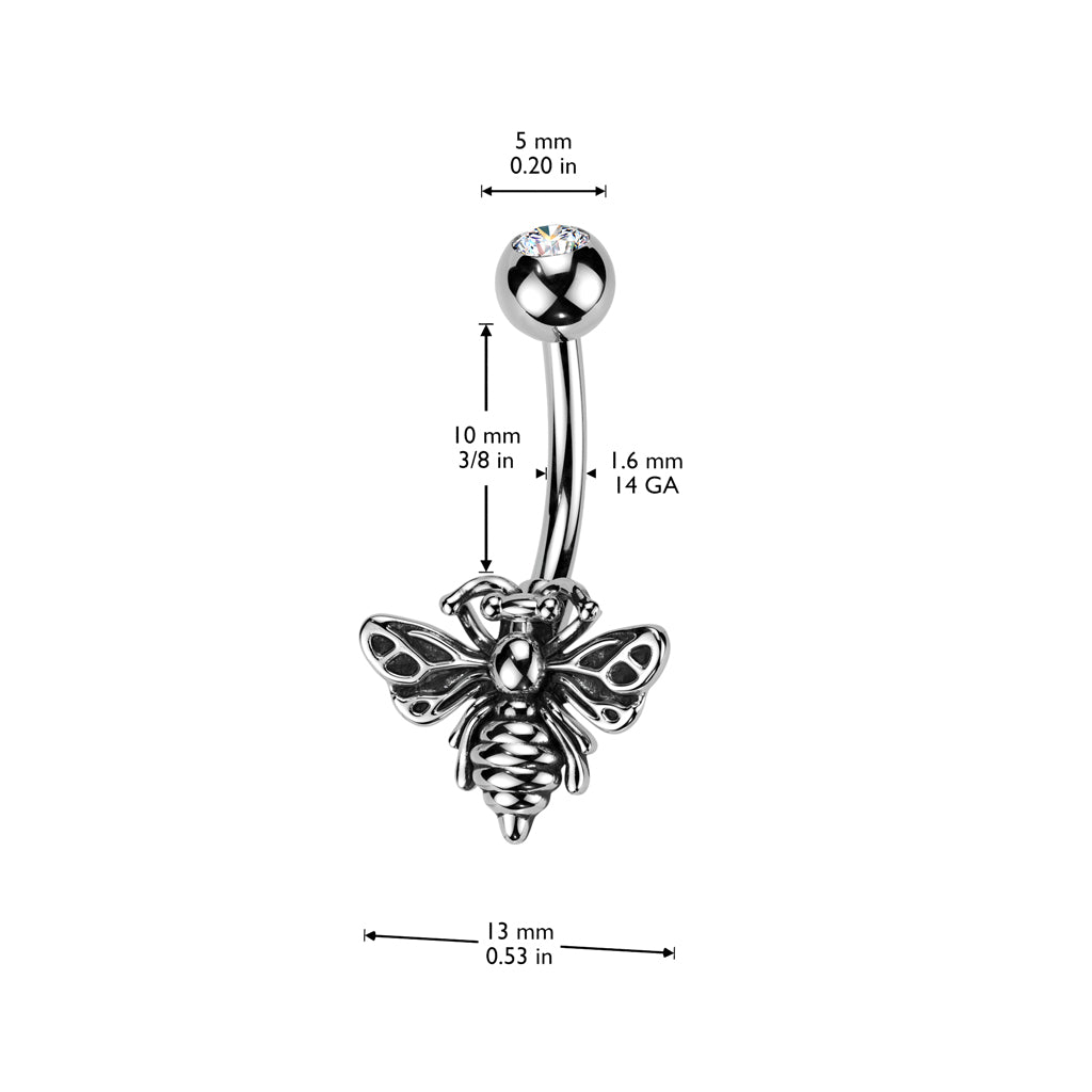 1pc Bee Belly Ring Navel Naval