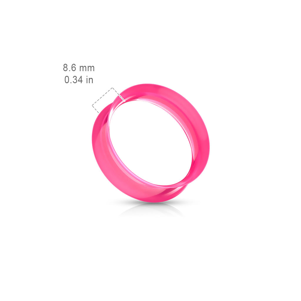 PAIR Super Soft Thin Silicone Tunnels Ear Skins Plugs Gauges Body Jewelry