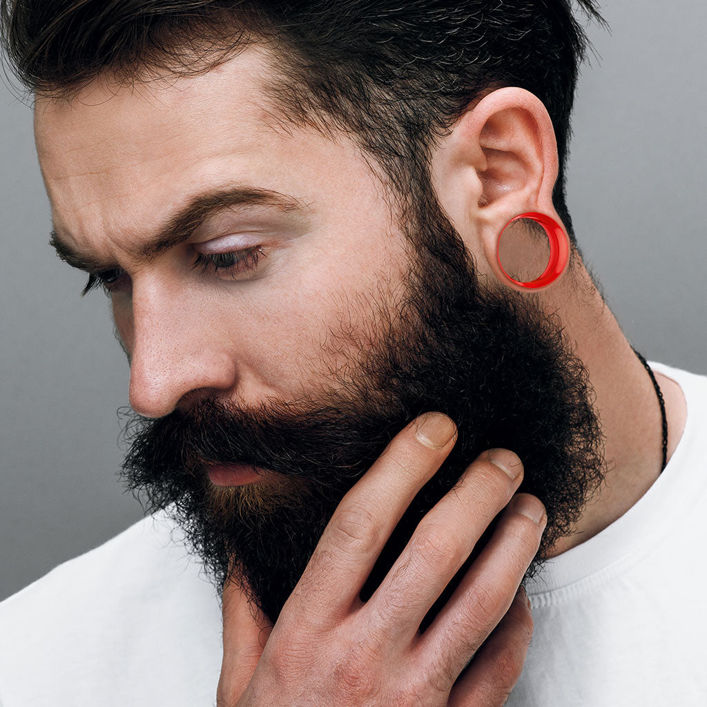 PAIR Super Soft Thin Silicone Tunnels Ear Skins Plugs Gauges Body Jewelry