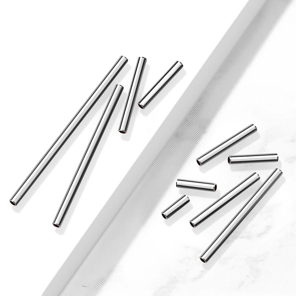Body Jewelry Replacement Parts - 10pk Internally Threaded Steel Straight Barbell