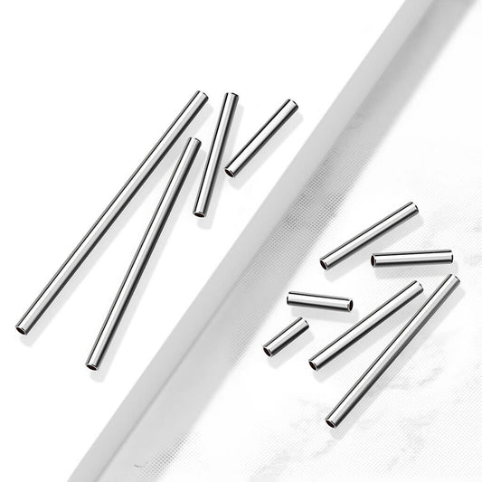 Body Jewelry Replacement Parts - 10pk Internally Threaded Steel Straight Barbell