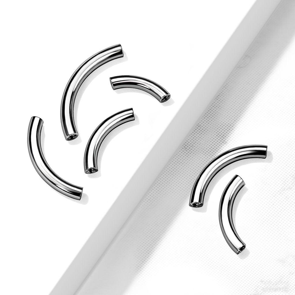 Body Jewelry Replacement Parts- 10pk Internally Threaded Curved Barbells Eyebrow