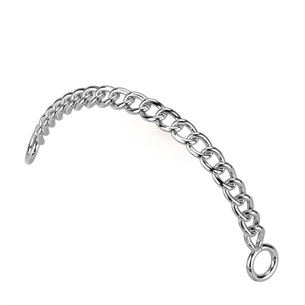 1pc 316L Stainless Steel Connector Chain Nose Ring Bridge Helix Cartilage