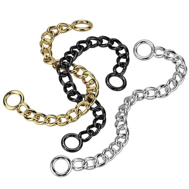 1pc 316L Stainless Steel Connector Chain Nose Ring Bridge Helix Cartilage