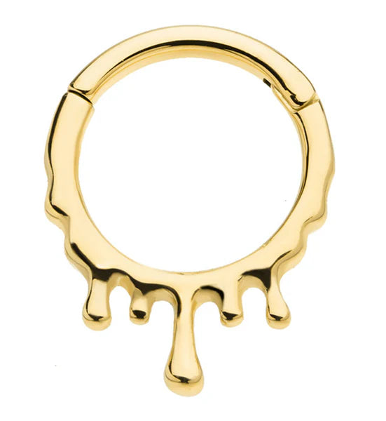 1pc Dripping Hinged Segment Ring Septum Clicker TITANIUM 6AL-4V-ELI ASTM F-136