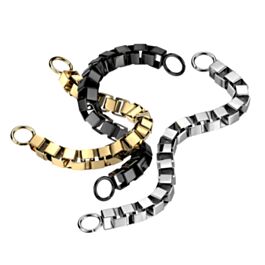 1pc 316L Stainless Steel Connector Box Chain Nose Ring Bridge Helix Cartilage