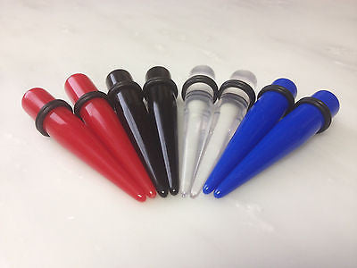 18pc Red, Blue Clear or Black Stretching Kit Taper Set 14g thru 00g