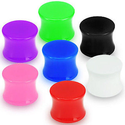 PAIR Solid Color Acrylic Saddle Plugs