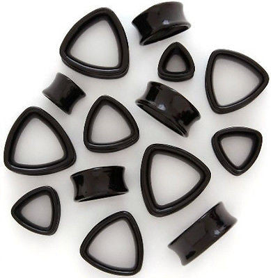 18pc Black Triangle Acrylic Tunnels