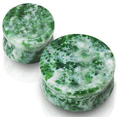 PAIR Amazonite Plugs Semi-Precious Organic Stone