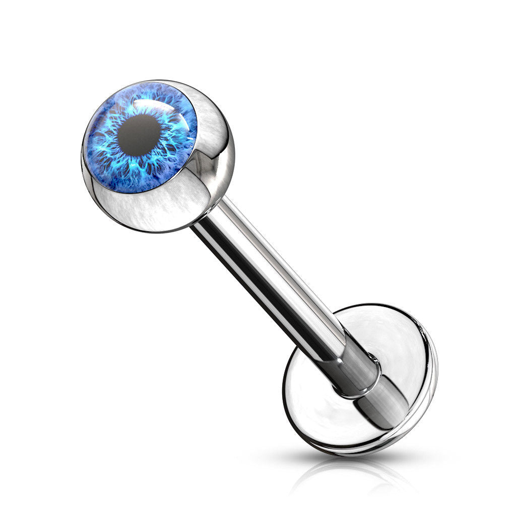 1pc Eyeball Inlaid Ball Labret Stud Eye Ball Cartilage Ring Monroe