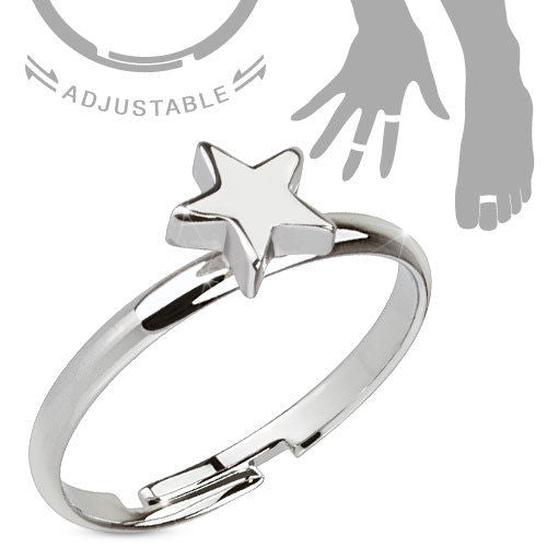 Petite Star Adjustable Mid Ring / Toe Ring