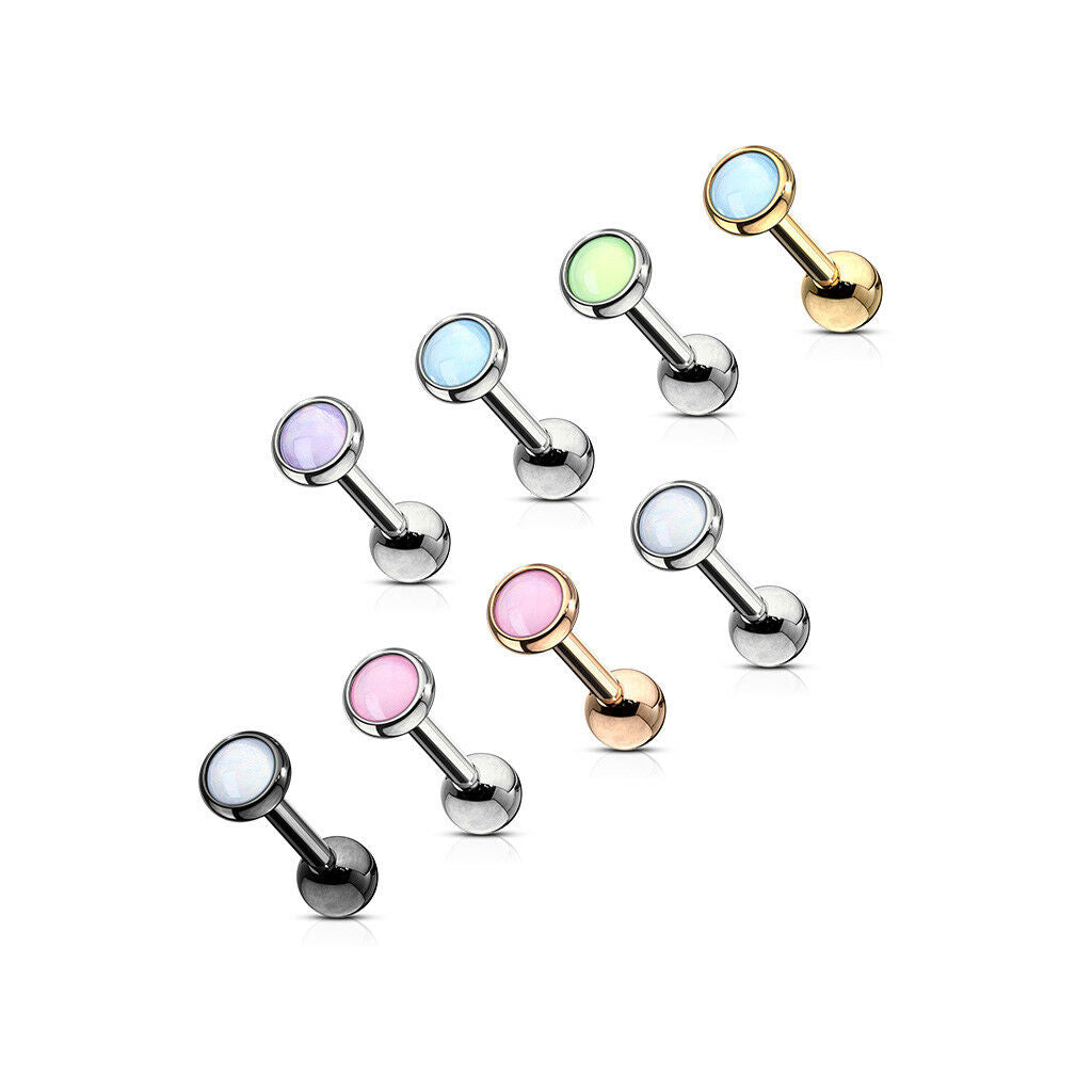 1pc Illuminating Stone Tragus Stud Helix Conch Ear Cartilage Piercing Jewelry