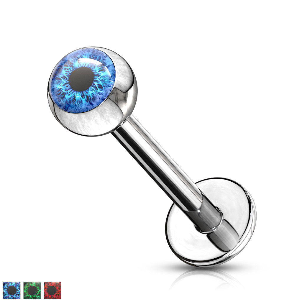 1pc Eyeball Inlaid Ball Labret Stud Eye Ball Cartilage Ring Monroe