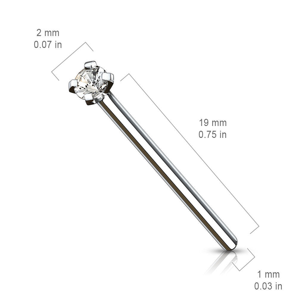 1pc Solid Implant Grade 23 Titanium 6AL4V-ELi Bend-to-fit Fishtail Nose Ring
