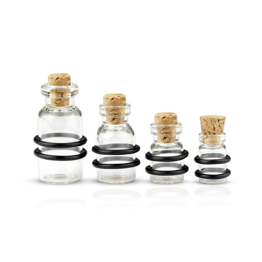 PAIR Clear Corked Bottle Plugs