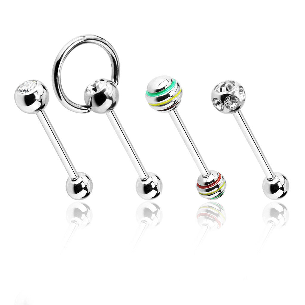 4pc Value Pack Assorted Style Tongue Rings