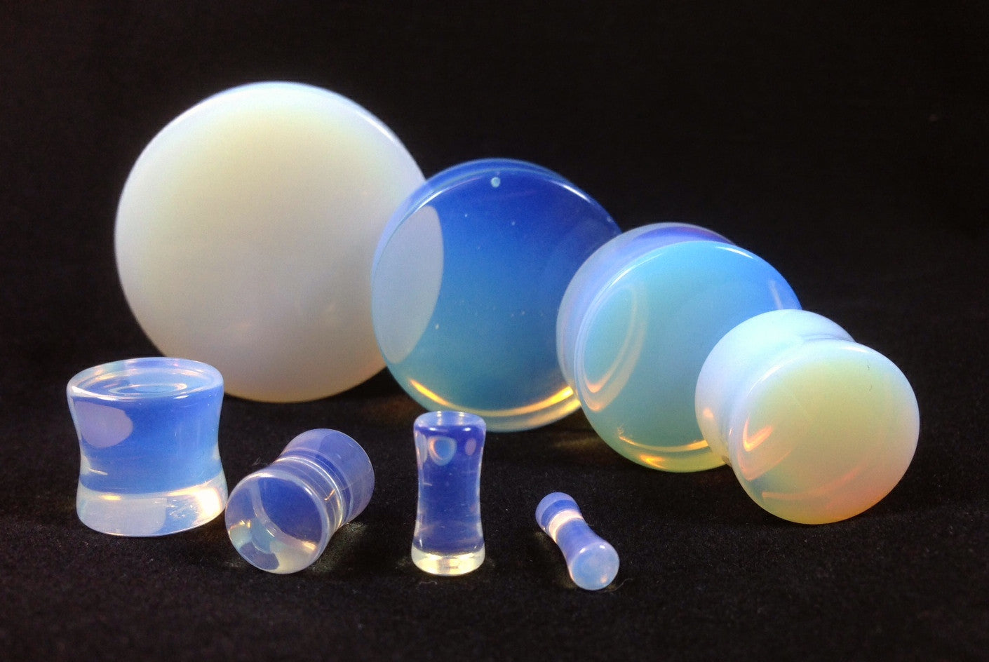 Stone Plugs Opalite - by the pair
