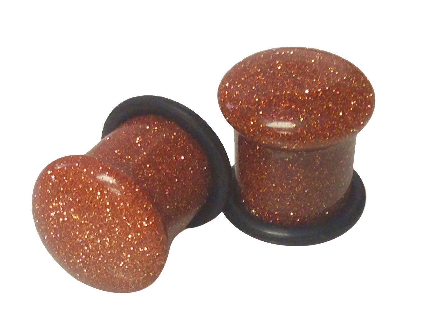 Stone Plugs Single Flare Gold Sandstone - by the pair