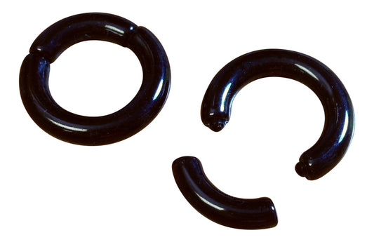 10pk Black Acrylic Segment Rings