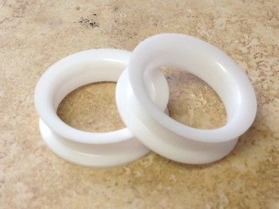 PAIR White Soft Silicone Large Gauge Tunnels