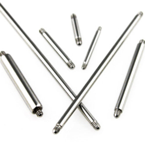 10pk Replacement Threaded 316L Surgical Steel Bars