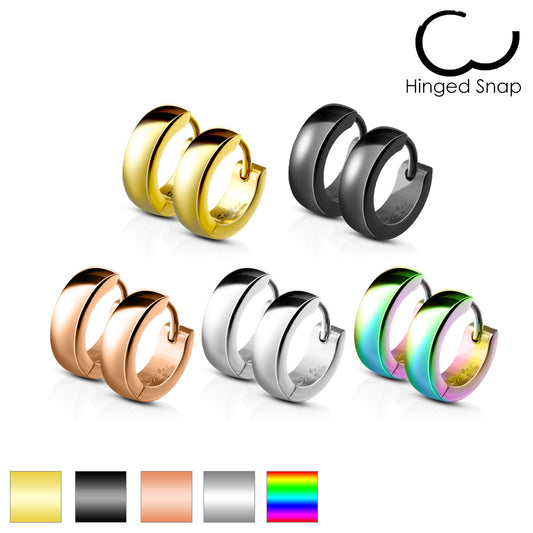 10pcs (5 Pair) Lot Huggie Style Earrings 2.5mm or 4mm width