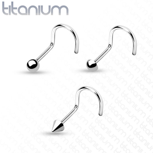 10pcs Implant Grade Titanium Dome, Ball or Spike Nose Ring Screws Stud Wholesale